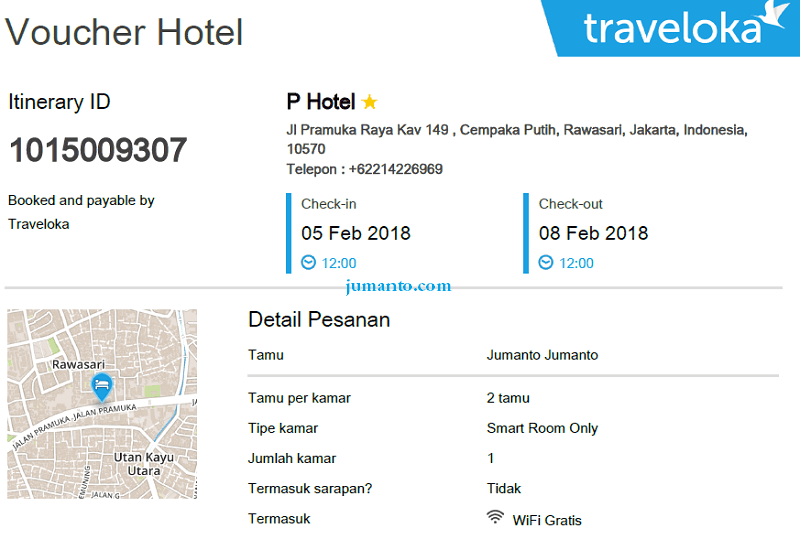 Pengalaman Cara Chek In Hotel Traveloka Bisa Bayar Di