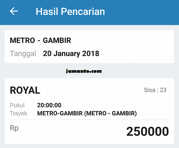 tiket damri di aplikasi damri mobile