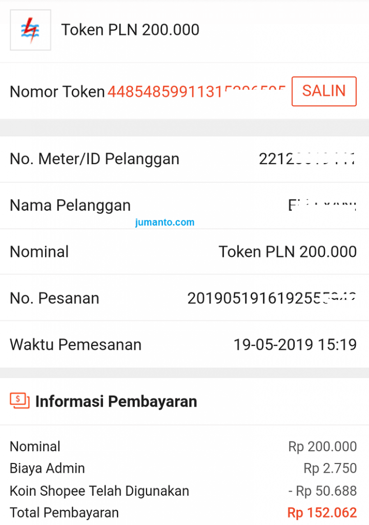 Contoh Nomor Token Listrik Prabayar Cara Mengisi Ada Berapa Digit
