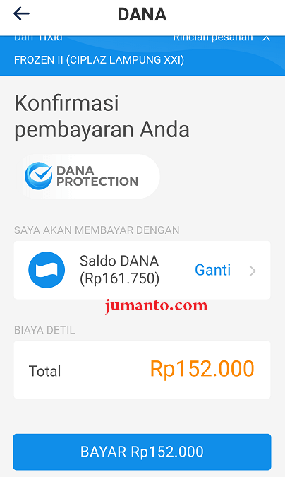 bayar tiket tix id pakai DANA